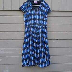 Pinup Girl Clothing Ravenclaw Harlequin Dress